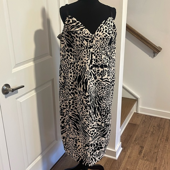 Sergio Hudson x Target Black/White Animal Print Bustier Dress PLUS Size - Picture 1 of 6